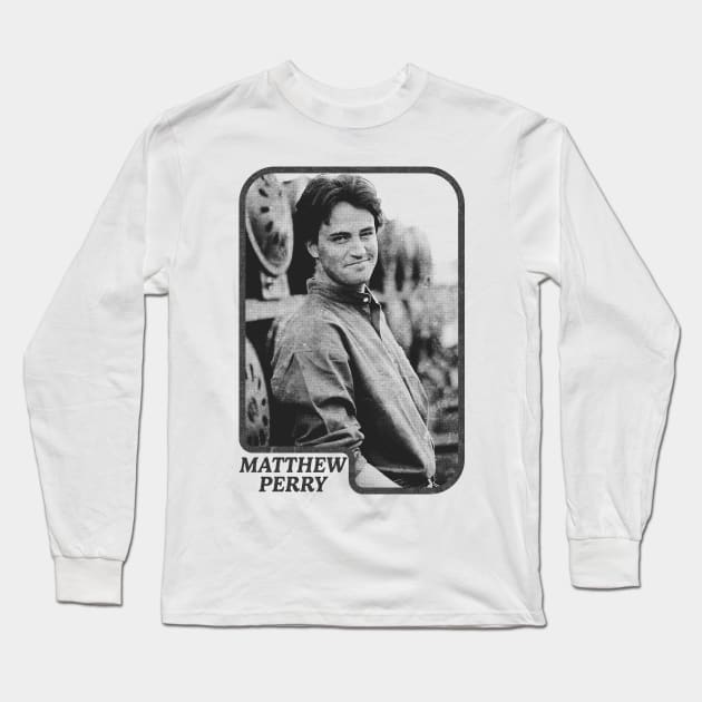 Matthew Perry // Retro Aesthetic Fan Art Design Long Sleeve T-Shirt by RadRetro